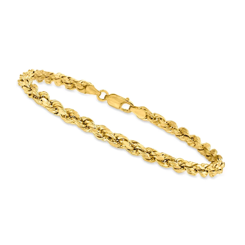 Jewelry Clearance Sale – Final Reductions Canaria 4mm 10kt Yellow Gold Diamond-Cut Rope Chain Bracelet Jewelry Clearance Sale – Final Reductions Canaria 4mm 10kt Yellow Gold Diamond-Cut Rope Chain Bracelet