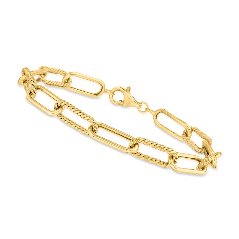 Shop Jewelry That Shines Without The High Price Canaria 7mm 10kt Yellow Gold Paper Clip Link Bracelet Shop Jewelry That Shines Without The High Price Canaria 7mm 10kt Yellow Gold Paper Clip Link Bracelet