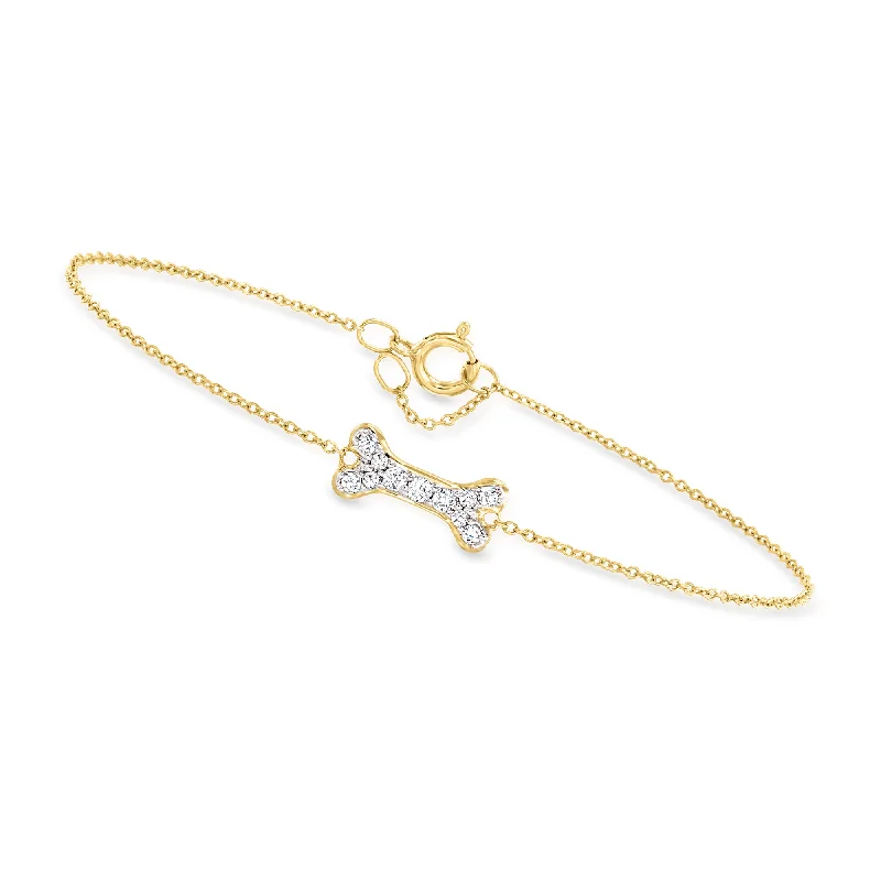 Timeless Jewelry At Special Discount Rates Canaria Diamond Bone Bracelet in 10kt Yellow Gold Timeless Jewelry At Special Discount Rates Canaria Diamond Bone Bracelet in 10kt Yellow Gold