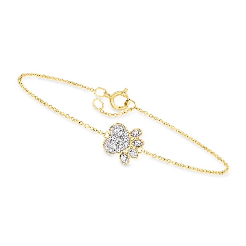 Shop Fine Jewelry With Exclusive Savings Canaria Diamond Paw Print Bracelet in 10kt Yellow Gold Shop Fine Jewelry With Exclusive Savings Canaria Diamond Paw Print Bracelet in 10kt Yellow Gold