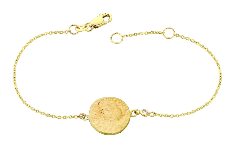 Dazzle With Discounts – Shop Jewelry On Sale Coin & Diamond Bracelet Yellow Gold