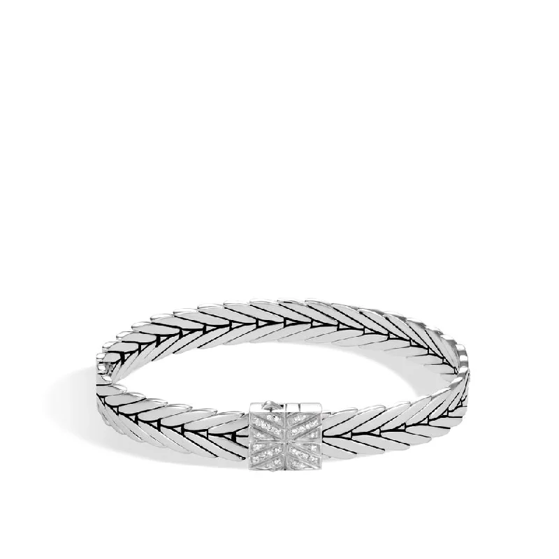 Limited-Stock Jewelry Clearance – Grab Your Favorites Now Modern Chain 8MM Bracelet in Silver with Diamonds Limited-Stock Jewelry Clearance – Grab Your Favorites Now Modern Chain 8MM Bracelet in Silver with Diamonds