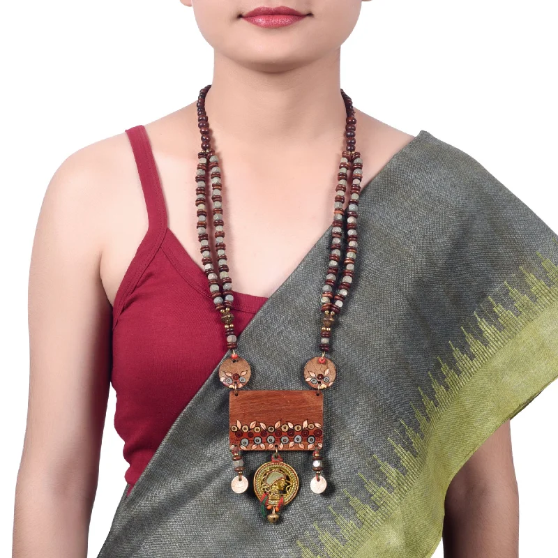 Seasonal Jewelry Sale – Upgrade Your Style Today Rustic Charm: Handcrafted Wooden Necklace with Brass Seasonal Jewelry Sale – Upgrade Your Style Today Rustic Charm: Handcrafted Wooden Necklace with Brass