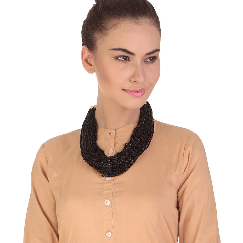 Discounted Jewelry For A Glamorous Look Handcrafted Black Beads Necklace by Bamboo Tree Jewels Discounted Jewelry For A Glamorous Look Handcrafted Black Beads Necklace by Bamboo Tree Jewels