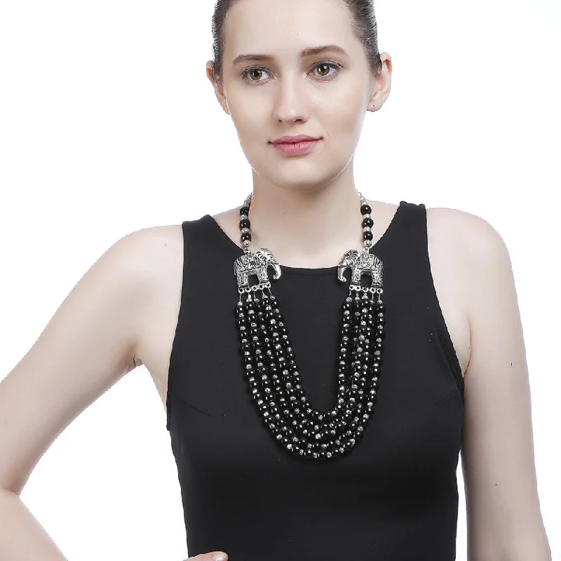 Personalized Jewelry At Special Discount Rates Handcrafted Black Beads Necklace by Bamboo Tree Jewels Personalized Jewelry At Special Discount Rates Handcrafted Black Beads Necklace by Bamboo Tree Jewels