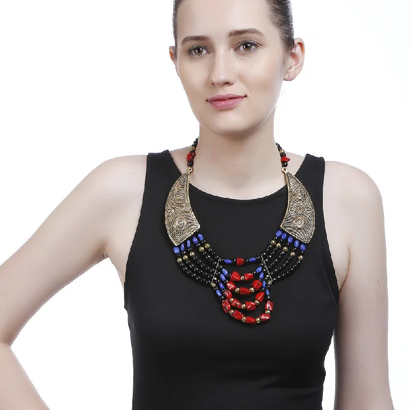 Special Offers On Handcrafted And Designer Jewelry Handcrafted Multicolour Beads Necklace by Bamboo Tree Jewels