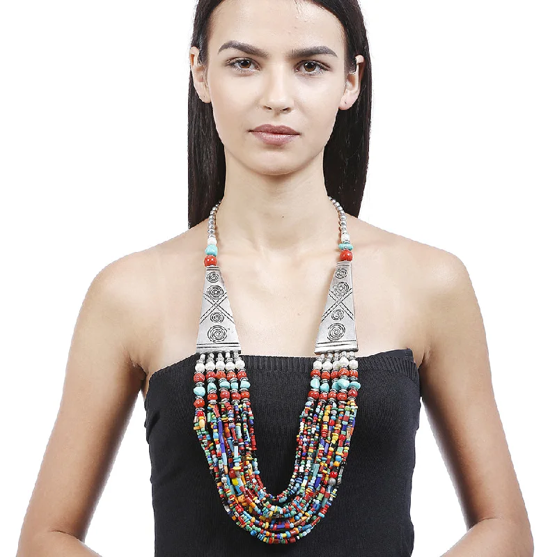 Premium Diamond Jewelry For Unforgettable Moments Handcrafted Multicolour Beads Necklace by Bamboo Tree Jewels Premium Diamond Jewelry For Unforgettable Moments Handcrafted Multicolour Beads Necklace by Bamboo Tree Jewels