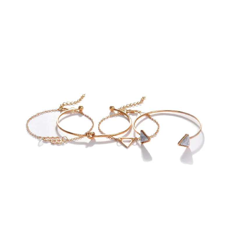 Once-A-Year Jewelry Deals – Shop Before They’Re Gone Pack Of 4 Gold Plated Designer Bracelet Once-A-Year Jewelry Deals – Shop Before They’Re Gone Pack Of 4 Gold Plated Designer Bracelet