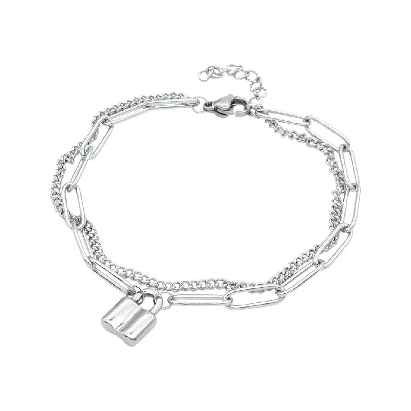 High-End Jewelry, Now More Affordable Than Ever Adornia Padlock Mixed Chain Bracelet silver High-End Jewelry, Now More Affordable Than Ever Adornia Padlock Mixed Chain Bracelet silver