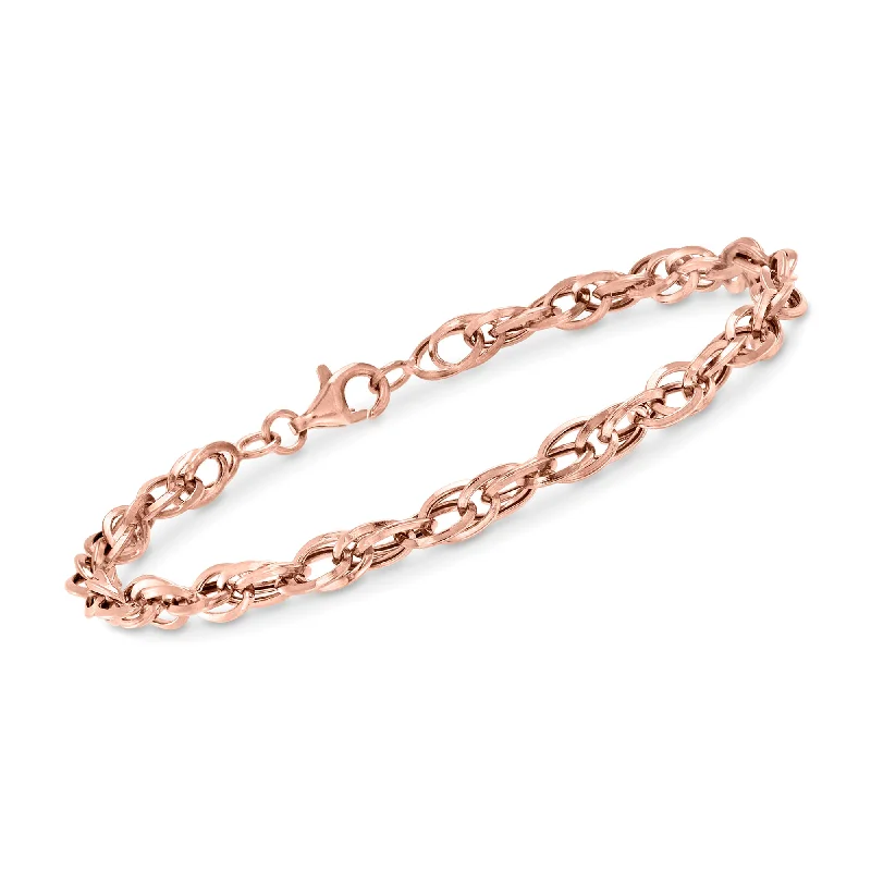 Fashion-Forward Jewelry At Incredible Prices Ross-Simons 14kt Rose Gold Double Oval-Link Bracelet Fashion-Forward Jewelry At Incredible Prices Ross-Simons 14kt Rose Gold Double Oval-Link Bracelet