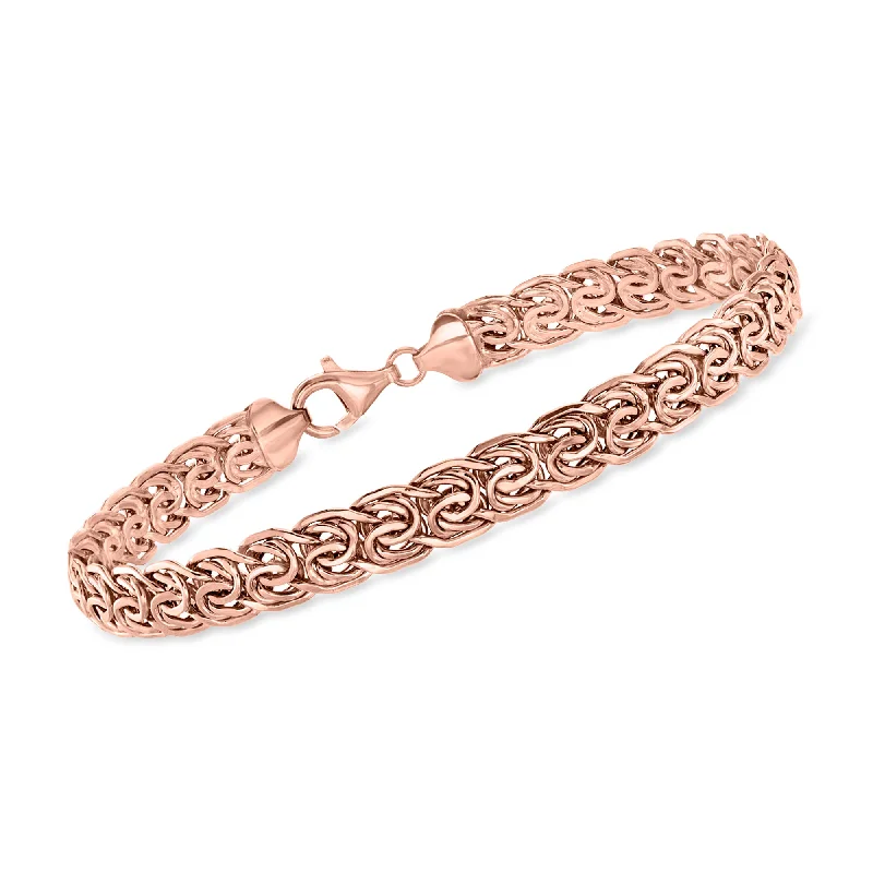 Flash Sale On Stunning Jewelry – Limited Stock Available Ross-Simons 14kt Rose Gold Flat Byzantine Bracelet Flash Sale On Stunning Jewelry – Limited Stock Available Ross-Simons 14kt Rose Gold Flat Byzantine Bracelet