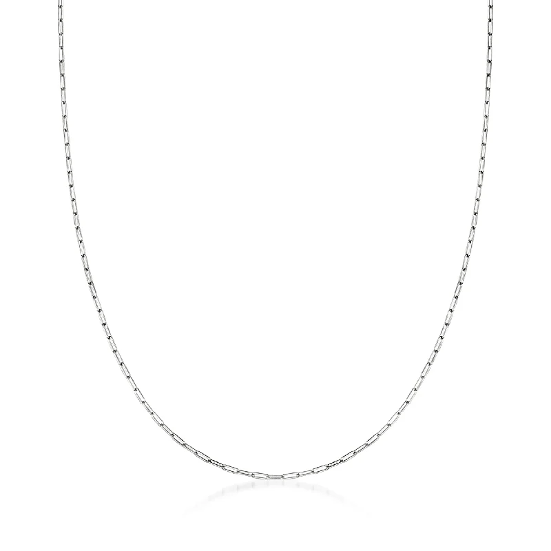 Jewelry Clearance Event – Last Chance For Stunning Deals Ross-Simons 14kt White Gold Paper Clip Link Necklace