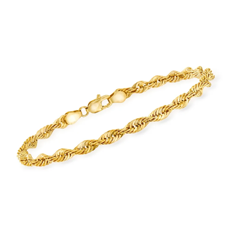 Unique Jewelry Designs Now At Discounted Rates Ross-Simons 14kt Yellow Gold 4mm Rope Bracelet Unique Jewelry Designs Now At Discounted Rates Ross-Simons 14kt Yellow Gold 4mm Rope Bracelet