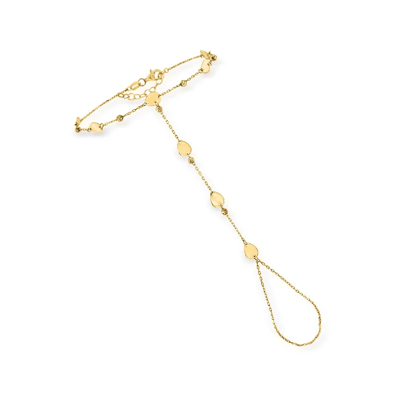 Shop Modern Jewelry Collections With Exclusive Discounts Ross-Simons 14kt Yellow Gold Disc Station Hand Chain Bracelet Shop Modern Jewelry Collections With Exclusive Discounts Ross-Simons 14kt Yellow Gold Disc Station Hand Chain Bracelet