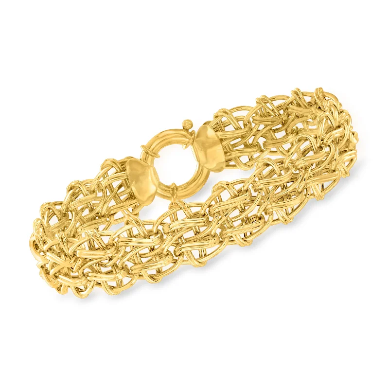 Grab Your Dream Jewelry At The Lowest Prices Ross-Simons 18kt Yellow Gold 2-Row Oval-Link Bracelet Grab Your Dream Jewelry At The Lowest Prices Ross-Simons 18kt Yellow Gold 2-Row Oval-Link Bracelet