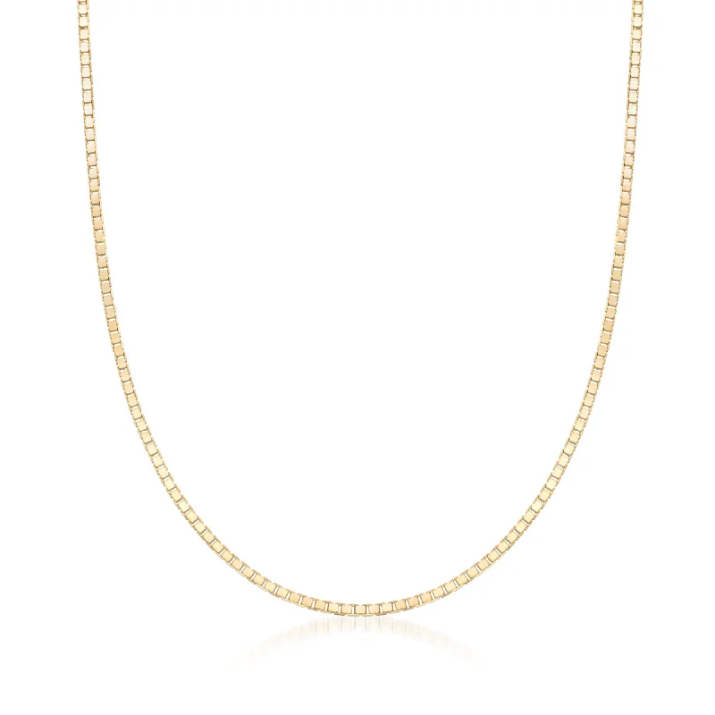 Buy More, Save More On Stunning Jewelry Pieces Ross-Simons 1mm 14kt Yellow Gold Box Chain Necklace