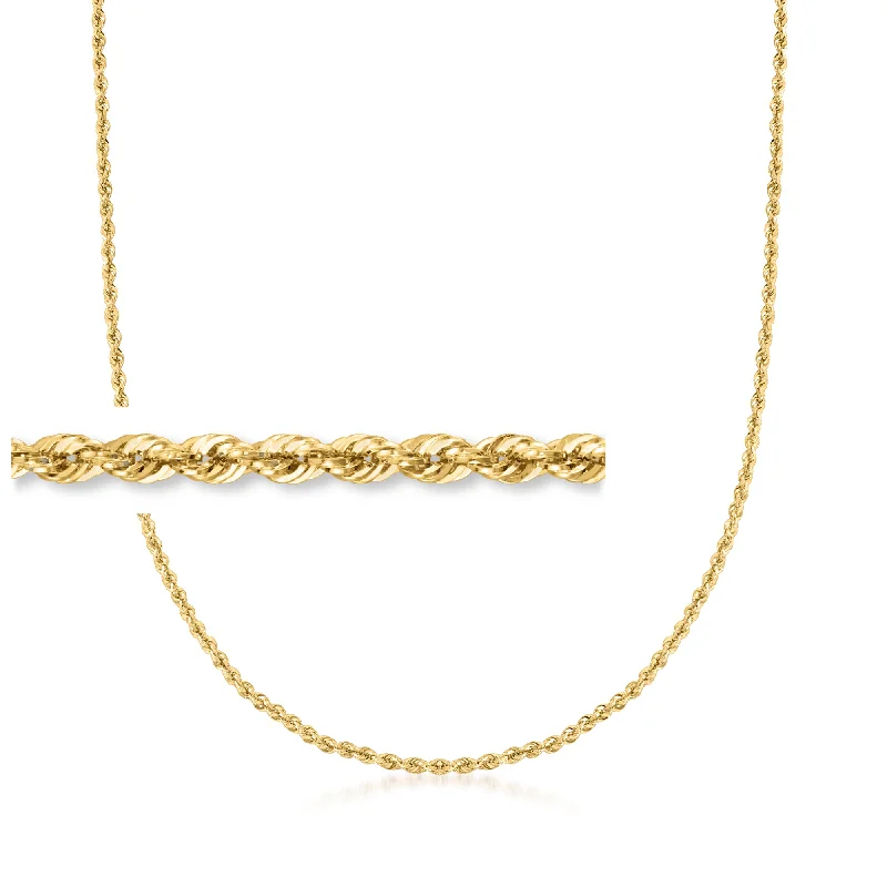 Seasonal Jewelry Sale – Upgrade Your Style Today Ross-Simons 2mm 14kt Yellow Gold Rope Chain Necklace Seasonal Jewelry Sale – Upgrade Your Style Today Ross-Simons 2mm 14kt Yellow Gold Rope Chain Necklace