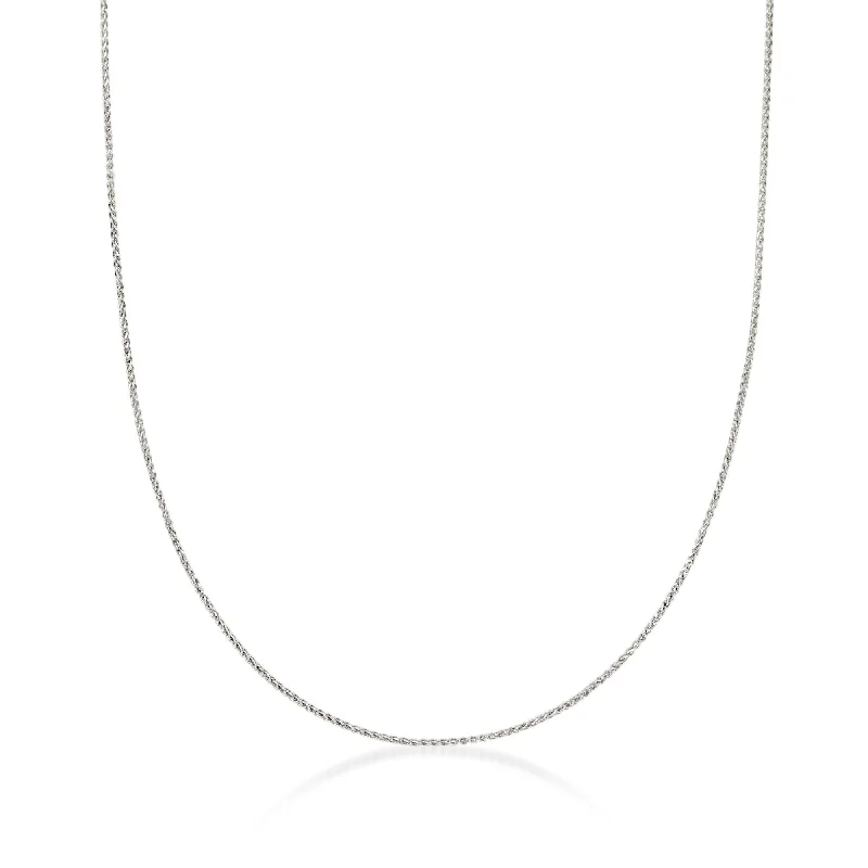 High-End Sparkle, Low-End Prices – Shop Now Ross-Simons 0.6mm 14kt White Gold Wheat Chain Necklace High-End Sparkle, Low-End Prices – Shop Now Ross-Simons 0.6mm 14kt White Gold Wheat Chain Necklace
