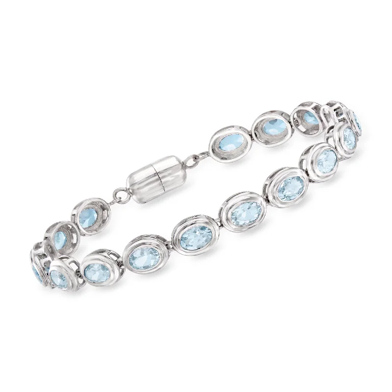 Don't Miss Out On Bestselling Jewelry At Special Prices Ross-Simons Aquamarine Bracelet in Sterling Silver With Magnetic Clasp Don't Miss Out On Bestselling Jewelry At Special Prices Ross-Simons Aquamarine Bracelet in Sterling Silver With Magnetic Clasp