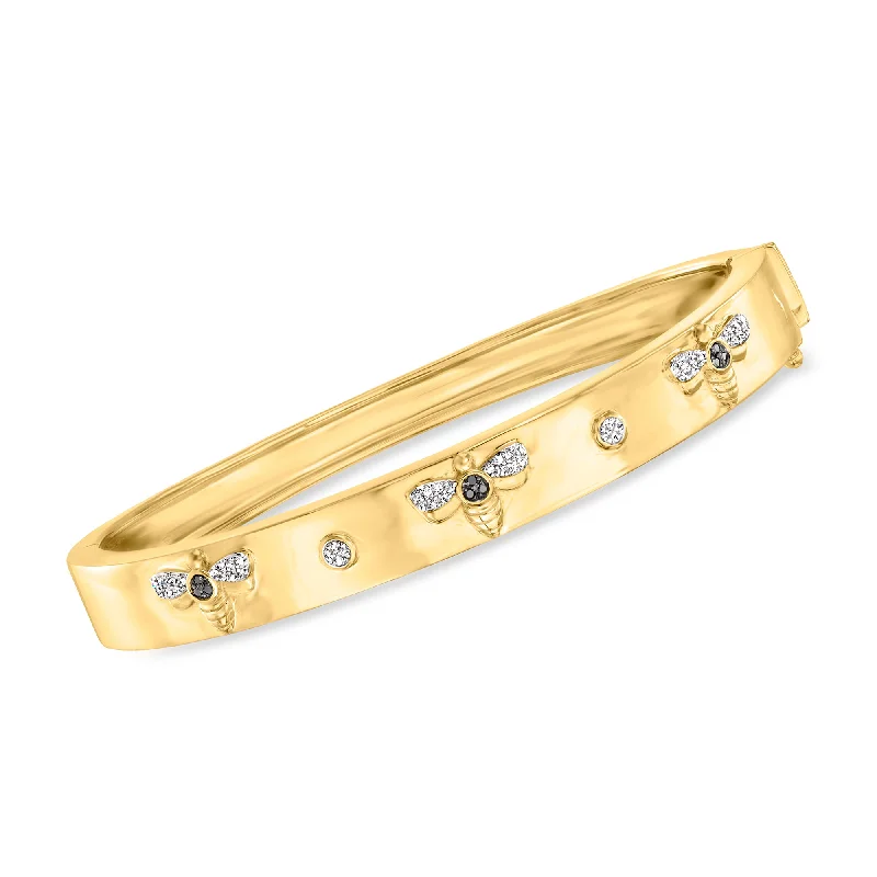 Limited-Time Jewelry Sale – Don't Miss Out On Dazzling Discounts Ross-Simons Black and White Diamond Bumblebee Bangle Bracelet in 18kt Gold Over Sterling Limited-Time Jewelry Sale – Don't Miss Out On Dazzling Discounts Ross-Simons Black and White Diamond Bumblebee Bangle Bracelet in 18kt Gold Over Sterling