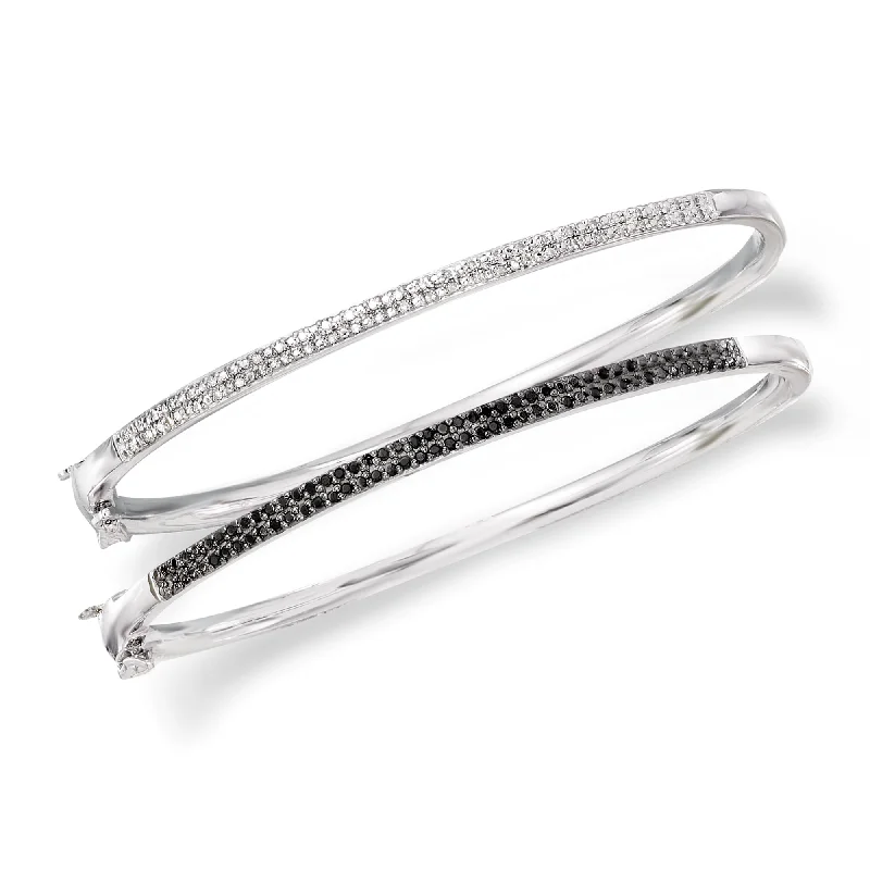 Jewelry Sale – Exclusive Styles At Lower Prices Ross-Simons Black and White Diamond Jewelry Set: 2 Bangle Bracelets in Sterling Silver Jewelry Sale – Exclusive Styles At Lower Prices Ross-Simons Black and White Diamond Jewelry Set: 2 Bangle Bracelets in Sterling Silver
