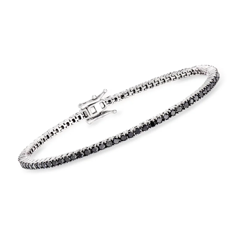 Exclusive Jewelry Offers – Sparkle For Less Ross-Simons Black Diamond Tennis Bracelet in Sterling Silver Exclusive Jewelry Offers – Sparkle For Less Ross-Simons Black Diamond Tennis Bracelet in Sterling Silver