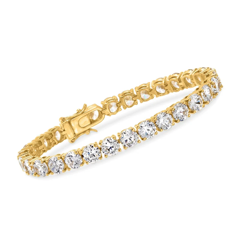 Limited-Time Offer On Elegant Jewelry Pieces Ross-Simons CZ Tennis Bracelet in 18kt Gold Over Sterling Limited-Time Offer On Elegant Jewelry Pieces Ross-Simons CZ Tennis Bracelet in 18kt Gold Over Sterling