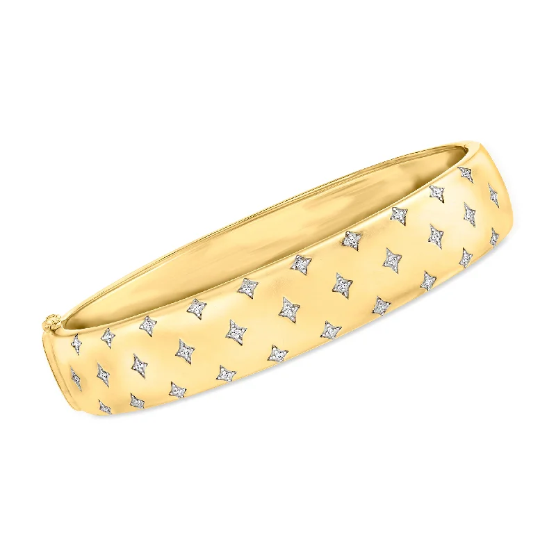 Discover Unique Jewelry With Special Limited-Time Offers Ross-Simons Diamond-Accented Star Bangle Bracelet in 18kt Gold Over Sterling Discover Unique Jewelry With Special Limited-Time Offers Ross-Simons Diamond-Accented Star Bangle Bracelet in 18kt Gold Over Sterling
