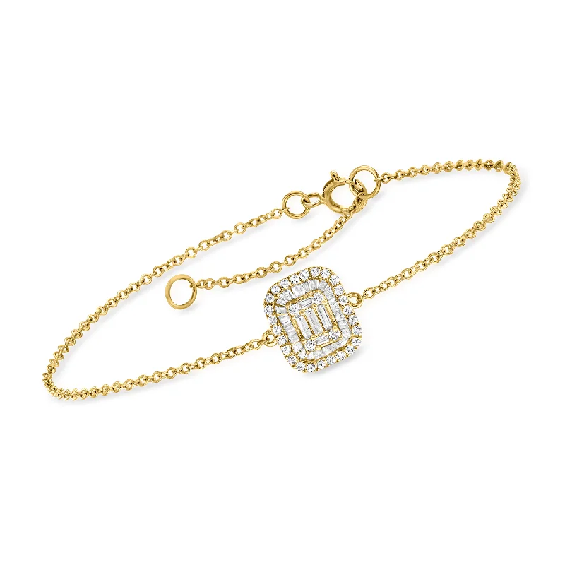Affordable Elegance – Premium Jewelry At Special Prices Ross-Simons Diamond Cluster Bracelet in 14kt Yellow Gold Affordable Elegance – Premium Jewelry At Special Prices Ross-Simons Diamond Cluster Bracelet in 14kt Yellow Gold