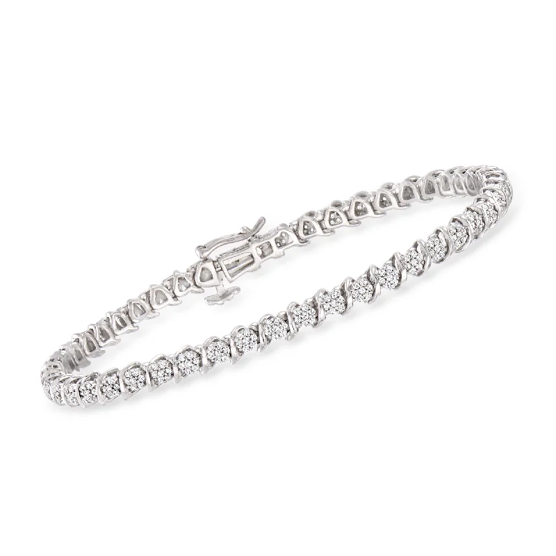 Jewelry Sale – Exclusive Styles At Lower Prices Ross-Simons Diamond Cluster Tennis Bracelet in Sterling Silver Jewelry Sale – Exclusive Styles At Lower Prices Ross-Simons Diamond Cluster Tennis Bracelet in Sterling Silver