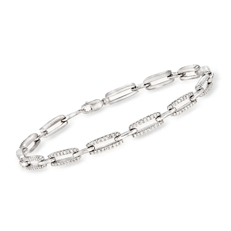Unmissable Jewelry Clearance – Final Reductions Ross-Simons Diamond Paper Clip Link Bracelet in Sterling Silver Unmissable Jewelry Clearance – Final Reductions Ross-Simons Diamond Paper Clip Link Bracelet in Sterling Silver
