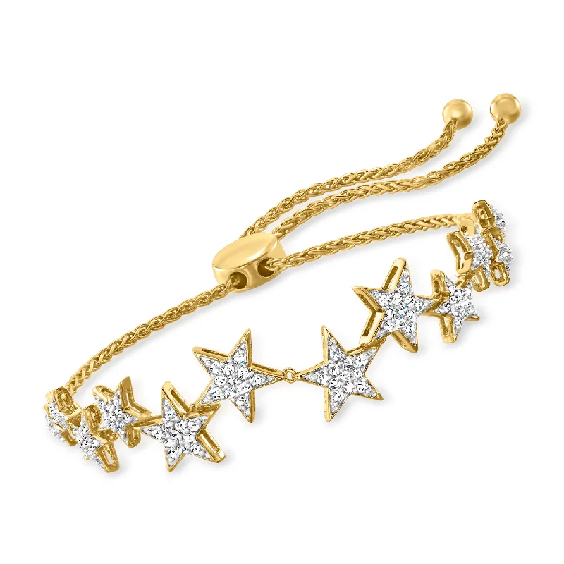 Celebrate With Sparkle – Jewelry Sale Now Live Ross-Simons Diamond Star Bolo Bracelet in 18kt Gold Over Sterling Celebrate With Sparkle – Jewelry Sale Now Live Ross-Simons Diamond Star Bolo Bracelet in 18kt Gold Over Sterling