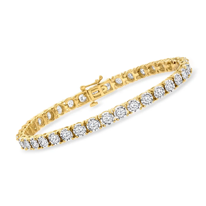 Elegant Jewelry, Exclusive Prices – Shop Now Ross-Simons Diamond Tennis Bracelet in 18kt Yellow Gold Over Sterling Silver Elegant Jewelry, Exclusive Prices – Shop Now Ross-Simons Diamond Tennis Bracelet in 18kt Yellow Gold Over Sterling Silver