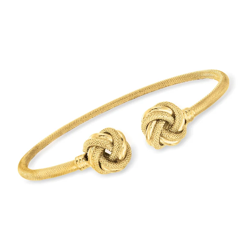 Shop Dazzling Jewelry At The Best Prices Ross-Simons Italian 14kt Yellow Gold Love Knot Cuff Bracelet Shop Dazzling Jewelry At The Best Prices Ross-Simons Italian 14kt Yellow Gold Love Knot Cuff Bracelet