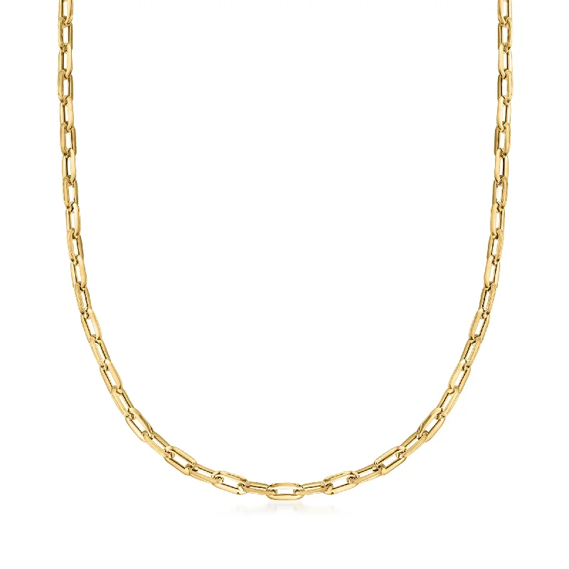 Luxury Jewelry At Unbeatable Discounts Ross-Simons Italian 14kt Yellow Gold Paper Clip Link Necklace Luxury Jewelry At Unbeatable Discounts Ross-Simons Italian 14kt Yellow Gold Paper Clip Link Necklace