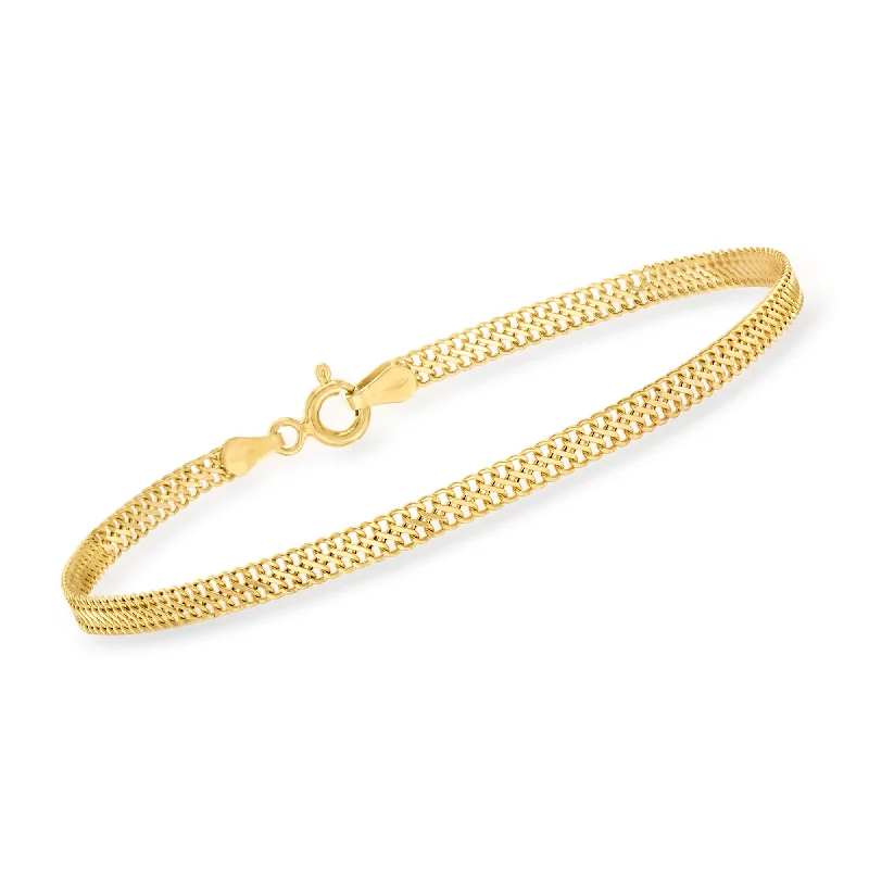 Premium Jewelry, Premium Discounts – Act Fast Ross-Simons Italian 18kt Yellow Gold Bismark-Link Bracelet Premium Jewelry, Premium Discounts – Act Fast Ross-Simons Italian 18kt Yellow Gold Bismark-Link Bracelet