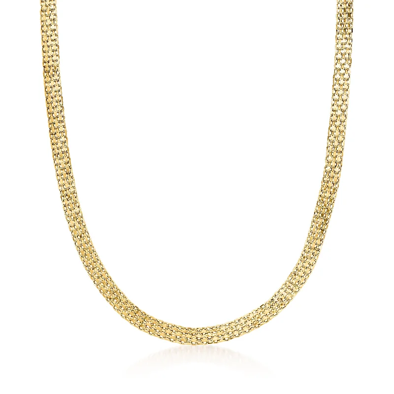 Limited-Stock Jewelry Sale – Shop Before It's Gone Ross-Simons Italian 18kt Yellow Gold Bismark-Link Necklace Limited-Stock Jewelry Sale – Shop Before It's Gone Ross-Simons Italian 18kt Yellow Gold Bismark-Link Necklace