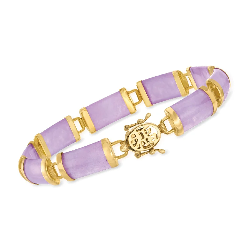 Save On Luxury Jewelry Pieces – Limited-Time Offers Ross-Simons Lavender Jade "Good Fortune" Bracelet in 18kt Gold Over Sterling Save On Luxury Jewelry Pieces – Limited-Time Offers Ross-Simons Lavender Jade "Good Fortune" Bracelet in 18kt Gold Over Sterling
