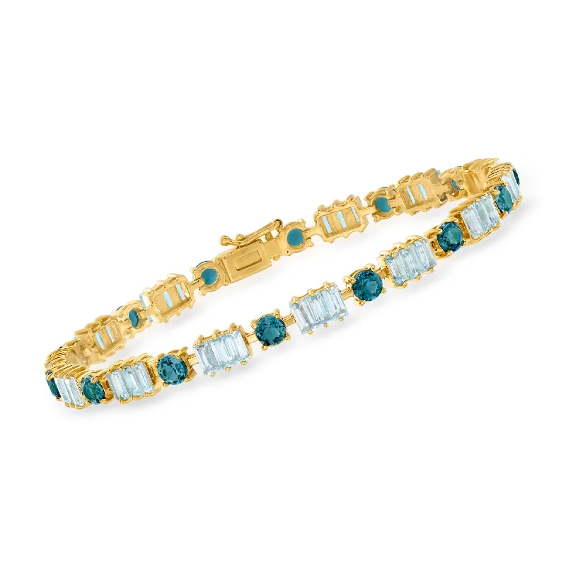 Accessorize For Less – Luxury Jewelry At Affordable Prices Ross-Simons London and Sky Blue Topaz Bracelet in 18kt Gold Over Sterling Accessorize For Less – Luxury Jewelry At Affordable Prices Ross-Simons London and Sky Blue Topaz Bracelet in 18kt Gold Over Sterling