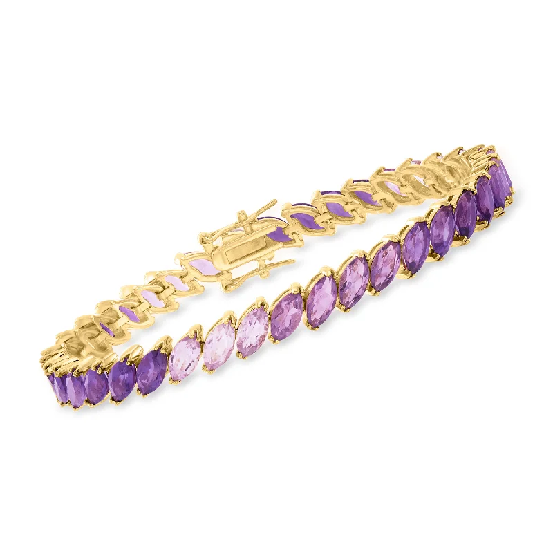 Chic And Stylish Jewelry At Exclusive Prices Ross-Simons Ombre Amethyst Tennis Bracelet in 18kt Gold Over Sterling Chic And Stylish Jewelry At Exclusive Prices Ross-Simons Ombre Amethyst Tennis Bracelet in 18kt Gold Over Sterling