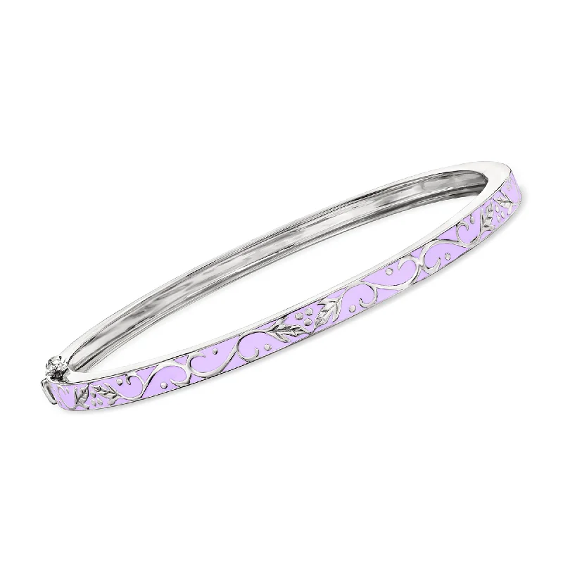 Bestselling Jewelry At Special Promotional Rates Ross-Simons Purple Enamel Bangle Bracelet in Sterling Silver Bestselling Jewelry At Special Promotional Rates Ross-Simons Purple Enamel Bangle Bracelet in Sterling Silver