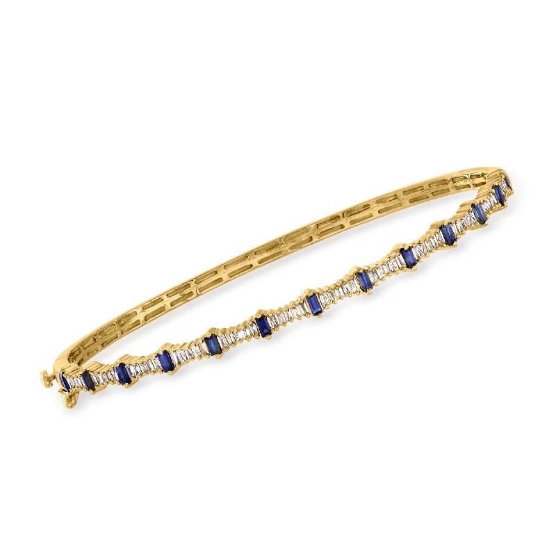Make Your Outfit Shine With Discounted Jewelry Ross-Simons Sapphire and . Diamond Bangle Bracelet in 14kt Yellow Gold Make Your Outfit Shine With Discounted Jewelry Ross-Simons Sapphire and . Diamond Bangle Bracelet in 14kt Yellow Gold