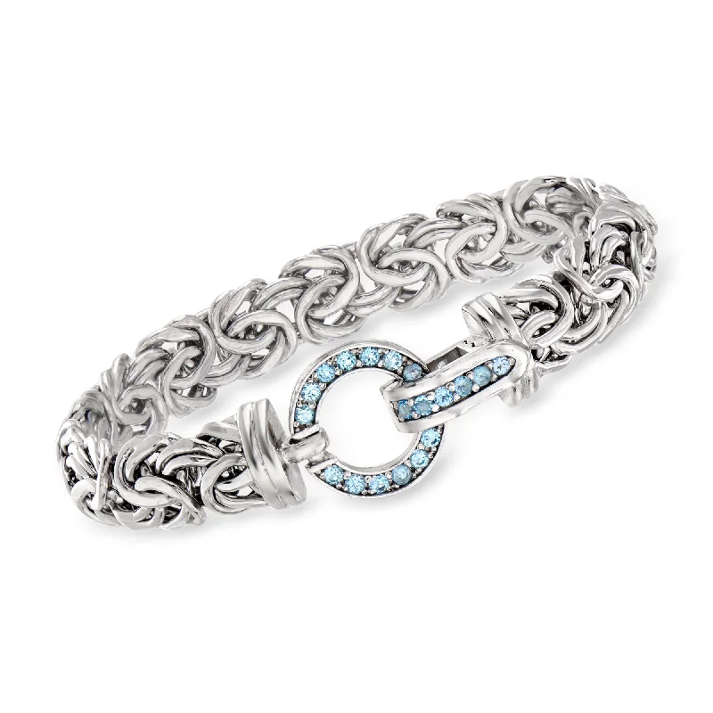 Shop Dazzling Jewelry At The Best Prices Ross-Simons Sky Blue Topaz Byzantine Bracelet in Sterling Silver Shop Dazzling Jewelry At The Best Prices Ross-Simons Sky Blue Topaz Byzantine Bracelet in Sterling Silver