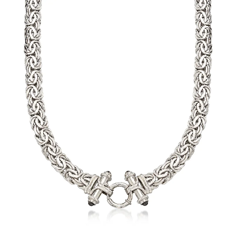 Sparkle In Style With Our Best Jewelry Deals Ross-Simons Sterling Silver Byzantine Necklace With Black Onyx Sparkle In Style With Our Best Jewelry Deals Ross-Simons Sterling Silver Byzantine Necklace With Black Onyx