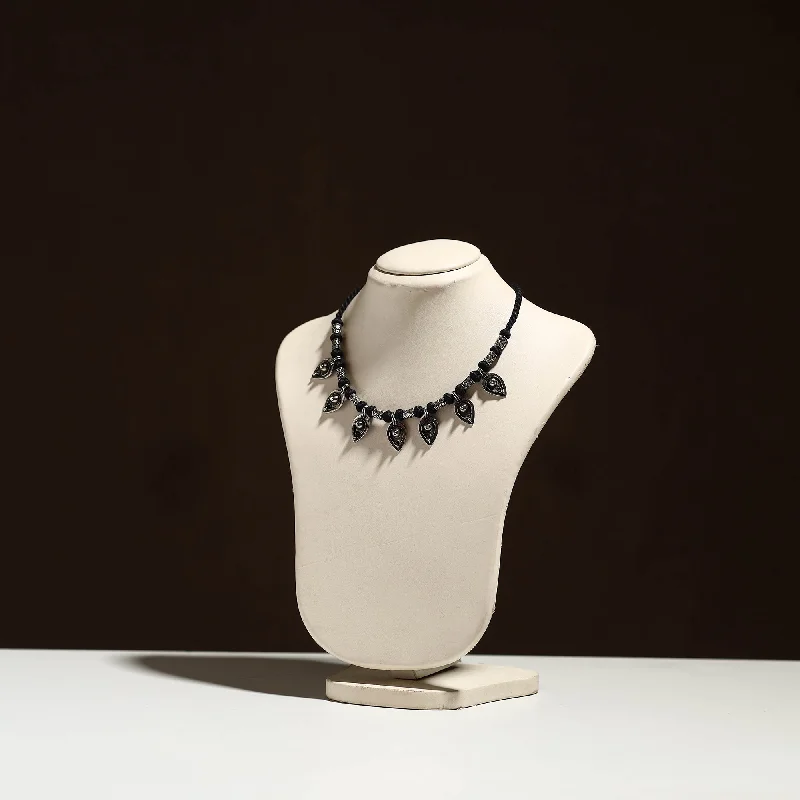 High-Quality Gemstone Jewelry For Special Occasions Tribal Odisha Dokra Threadwork Handmade Necklace 22