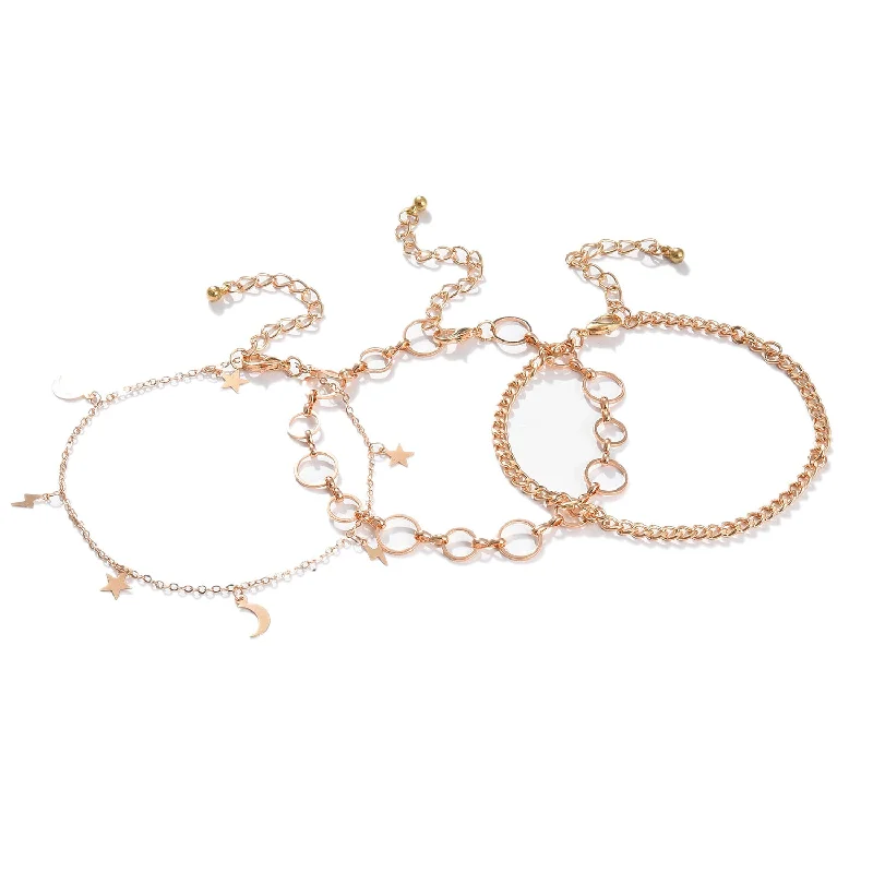 Final Call For Exquisite Jewelry At Reduced Rates Women 3 Gold-toned Charm Bracelet