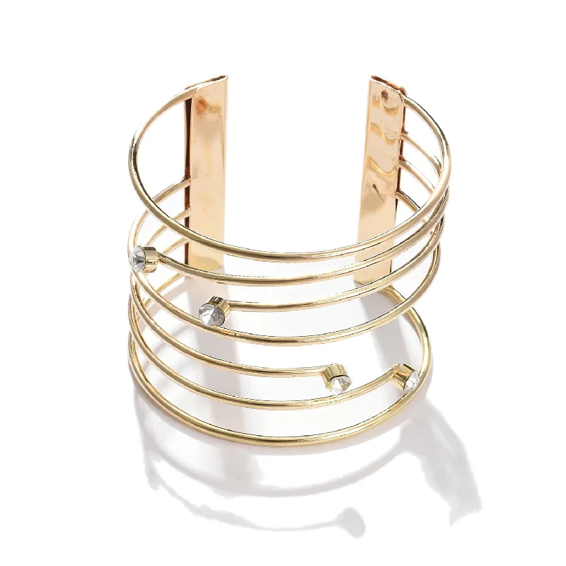 Exclusive Jewelry Sale – Grab Timeless Pieces Now Women Gold-toned Cuff Bracelet