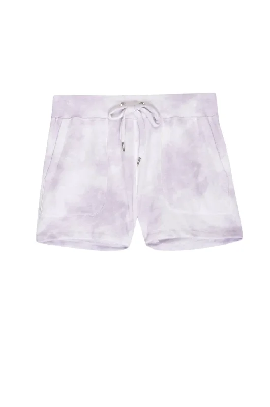 Yoga Wear That Moves With You At Lower Prices Women's Robin Short In Lavender Tie Dye