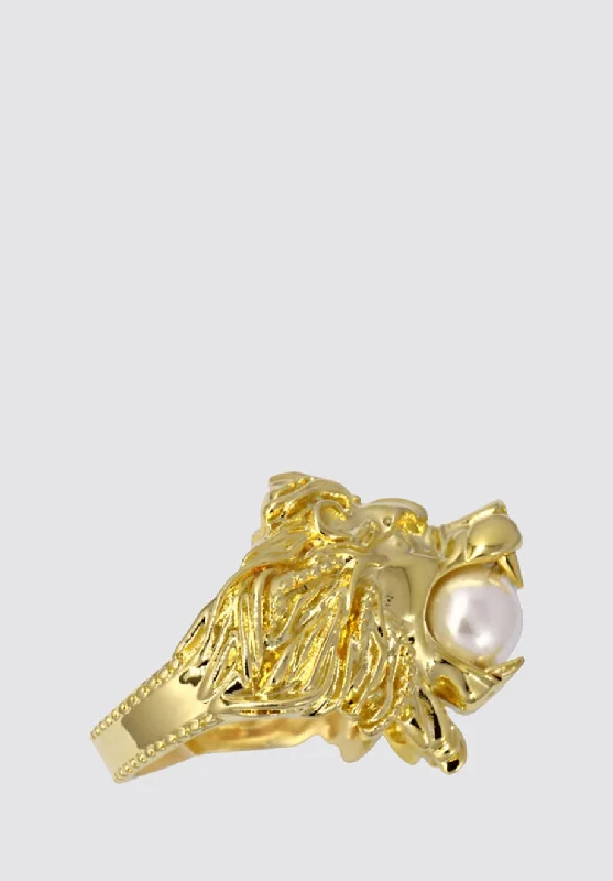 Don't Miss Out – Shop Elegant Jewelry For Less Large Lion Ring In Gold
