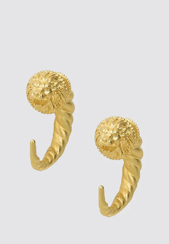 Affordable Glamour – Must-Have Jewelry At Special Rates Lion Earrings In Gold